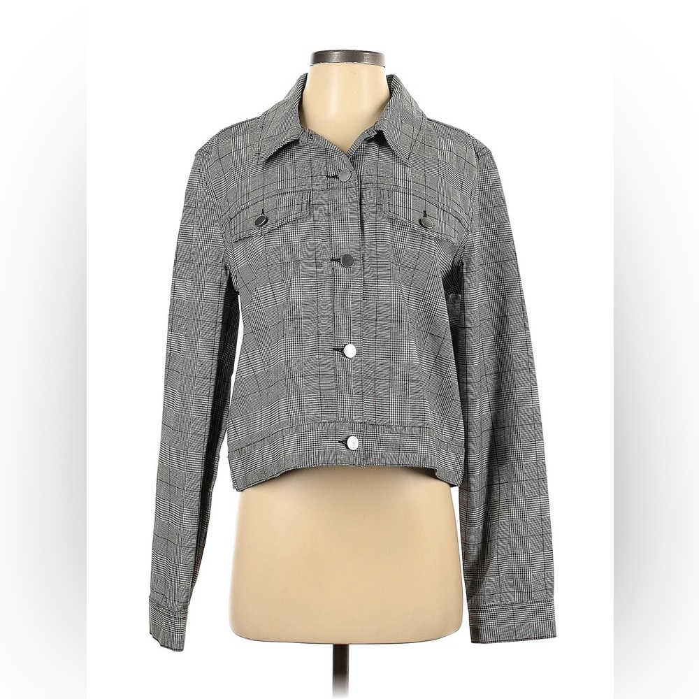 BLDWN Plaid Gray Jacket in Size Small